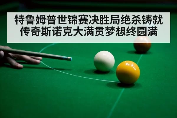 特鲁姆普世锦赛决胜局绝杀铸就传奇斯诺克大满贯梦想终圆满